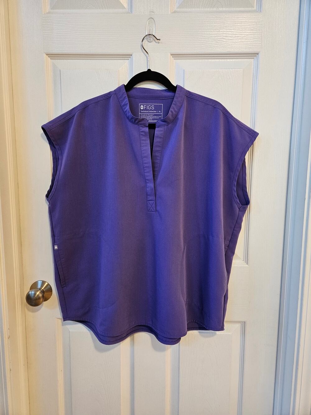 FIGS Rafaela Oversized Scrub Top XL Digital Grape Purple Technical Collection